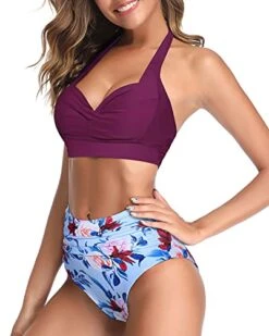 Maximum Support Bikini Top Women's Bikini Swimsuits-Purple Floral -Bikini Beach Shop 41cXlaiZ lS 4902ee5c 83f7 444c 87c7 febe24877d93