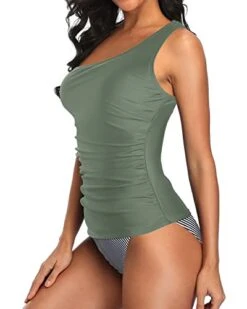 Women One Shoulder Tankini Top Bikini Bottoms For Tummy Control Swimwear-Army Green 6 Women One Shoulder Tankini Top Bikini Bottoms For Tummy Control Swimwear-Army Green -Bikini Beach Shop 41fDoDwZXcL 6f4b814c 470e 4954 a598 af2a4ef59e99