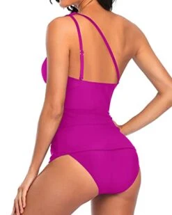 Two Piece Swimsuits For Women Tummy Control Bathing Suit One Shoulder Tankini -Bikini Beach Shop 41faL5yLL9L