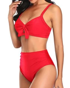 Cute Two Piece Bikini Set Tummy Control Ruched Bikini-Neon Red -Bikini Beach Shop 41giG2 I7BL 6c6d4bd7 6f58 4a8b a13c 10ff0f33d96c