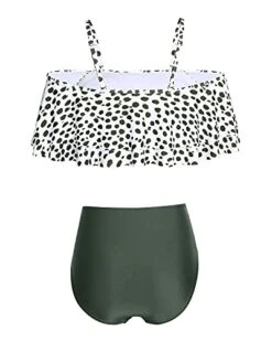 Tummy Control Off Shoulder Two Piece Swimsuit-Leopard -Bikini Beach Shop 41h49daBNKL 45a1fbbc a00b 4c28 b82d 2387766362a9