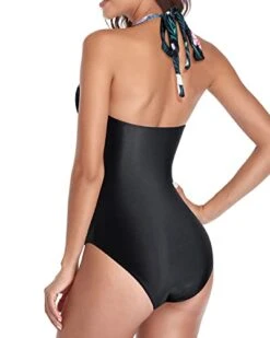 Flattering Ruched Slimming Tummy Control Bathing Suits-Black Floral -Bikini Beach Shop 41i0JKaE 6L ca923efe 53cc 425e ba78 c0af0206c56a