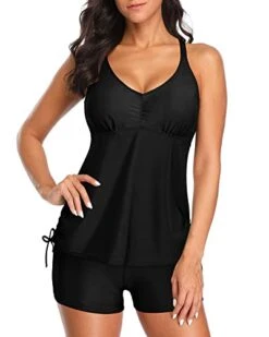 Athletic Style 2 Piece Tankini Shorts For Women-Black -Bikini Beach Shop 41j1HtwX3pL 2e11a729 c065 46d7 a846 3e88c85507bb