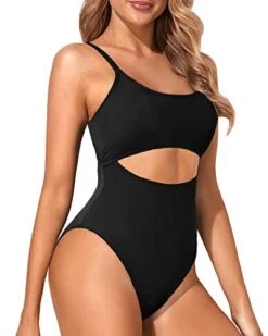 Women's Cutout Lace Up Strappy One Piece Swimsuit-Black -Bikini Beach Shop 41lWTvxoyyL c7e3fa2e b0f3 4930 b203 d14ccfd33d0b