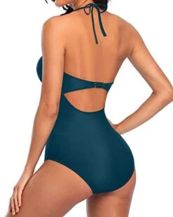 Sexy Hollow Out Crochet Lace One Piece Swimsuit-Teal -Bikini Beach Shop 41lsd2vZOXL