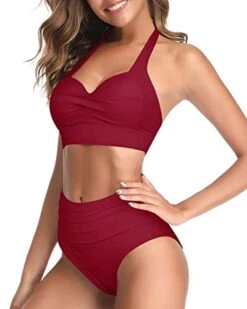 Two Piece Push Up Bra Adjustable Straps High Cut Bikini-Red 6 Two Piece Push Up Bra Adjustable Straps High Cut Bikini-Red -Bikini Beach Shop 41mrDpjBzyL 19f77a3d d530 4cf1 948c 4690940976c8
