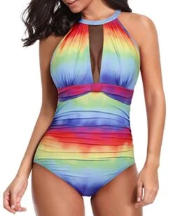 Sleek Tummy Control High Neck Ruched Monokini For Women-Color Tie Dye -Bikini Beach Shop 41oDif7lS2L 922541e3 a66c 4ffe 9fe4 1e96367d175b