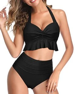 Adjustable Halter Neck Two Piece Swimsuits-Black -Bikini Beach Shop 41pRfM0M9ML 396c7b0f 6c85 4d03 9143 25285ee0ce65