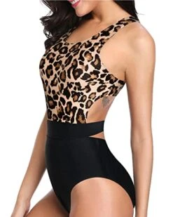 Removable Padded Bras Tummy Control Cutout Monokini-Black And Leopard -Bikini Beach Shop 41rR0WLvx2L dd18988f 262c 4a8f 8879 6203c550e906