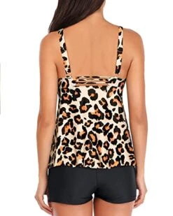 Removable Padded Push Up Tankini Tops Shorts And Boyshorts-Black And Leopard -Bikini Beach Shop 41t hqbwDrL 60bbfb0e 884d 492b bcca 21b365ad36a6