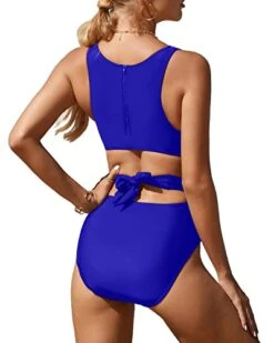 Modest One Piece Swimsuit Tummy Control Cutout Monokini-Royal Blue 7 Modest One Piece Swimsuit Tummy Control Cutout Monokini-Royal Blue -Bikini Beach Shop 41tT d6o3yL