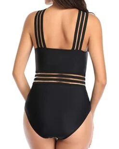 Comfy Shoulder Strap Crisscross One Piece Swimsuit-Black -Bikini Beach Shop 41tiZZhuU L 8d4da0b0 ab2b 42da 886e 848702713eac