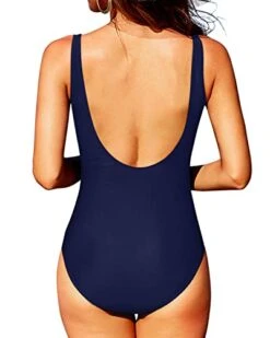 Sexy See Through Mesh U Back Design Mesh One Piece Swimsuits-Navy Blue -Bikini Beach Shop 41uE0LgvsqL