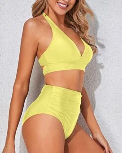 Double Buckles Self-Tie Halter Bikini Set For Women-Yellow -Bikini Beach Shop 41uqBbUC1uL 8231a946 7329 4bdd a4d2 8bd17f2869fc