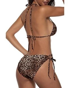 Adjustable Ties Women Two Piece Halter Bikini-Leopard -Bikini Beach Shop 41vmfWxInnS e36392b4 0b28 445d aa09 fcd69201c669