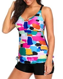 High Waisted Boyshorts 2 Piece Tankini For Sports-Aqua -Bikini Beach Shop 41xK fIgdUL fed685da fd35 4e95 a350 cd0f5d9ae32c