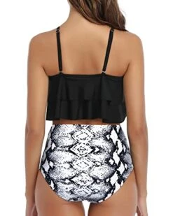 Boho-Chic Ruffle Bikini Set Removable Padded Cups-Black And White Snake Print 7 Boho-Chic Ruffle Bikini Set Removable Padded Cups-Black And White Snake Print -Bikini Beach Shop 41xXdSfik L 66e69818 9348 4776 8bd1 e577968239c9