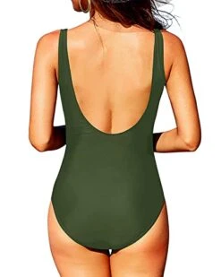 Sexy See Through Mesh U Back One Piece Swimsuits-Army Green -Bikini Beach Shop 41xuBixM6hL