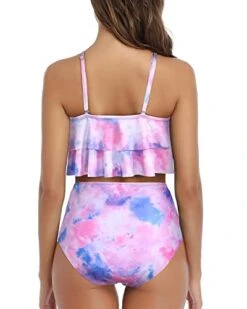 Slimming High Waisted Bikini Set Double Tiered Ruffle Top-Color Tie Dye -Bikini Beach Shop 41ygVESZfLL de83c5e5 6627 4067 96db 2cf2426b7e19