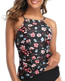 High Neck Bathing Suit Top Tummy Control Women Tankini Top Only-Black Floral -Bikini Beach Shop 518zv8FBtNL 0e47b65e d017 4ecb bc9a 80165b5e8193