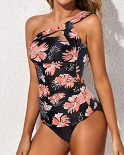 Chubby Girls & Young Moms Two Piece Tankini Bathing Suits For Women-Black Orange Floral -Bikini Beach Shop 51C42z0gj4L 2c4d8785 6d0f 462e 88f7 4c87c49b480c