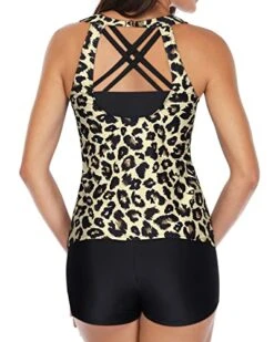 High Neck Tankini Bathing Suit Athletic 3 Piece Swimsuits-Black Leopard -Bikini Beach Shop 51FoSlSZ7TL 76bd7944 81a5 44ac bdd6 c95e19d28a7e