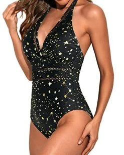 Mesh Hollow Out Backless Women One Piece Monokini Swimsuit-Gold Stars 7 Mesh Hollow Out Backless Women One Piece Monokini Swimsuit-Gold Stars -Bikini Beach Shop 51MTGnFAyuL