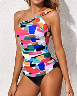Tummy Control Swimsuit 2 Piece Tankini Bathing Suits For Women Shorts-Aqua -Bikini Beach Shop 51N3pToFT7L 1ae71b30 88de 419d bfd2 4498f310bc15