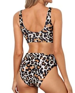 Sporty High Waisted Bikini Two Piece Swimsuit For Juniors-Leopard -Bikini Beach Shop 51YHlO3ub L 1a29c568 3844 4b70 8792 321a8f244c9b