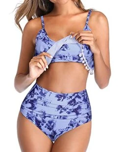 High Waisted Ruffle Trim Two Piece Bikini Swimsuit-Blue Tie Dye -Bikini Beach Shop 51bYbCsW76S 4fb5f6fd f6e0 4b7a bd75 c9dde1743011