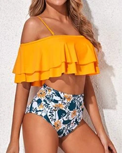 Flattering Off Shoulder Two Piece Bathing Suit-Yellow Floral -Bikini Beach Shop 51i2 jCXAoL 5fd14081 4b30 41c0 a87c 5df2d2463b4c