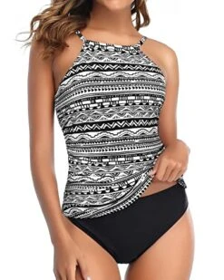 Elegant Ruched Tummy Control Two Piece Tankini Swimsuit-Black Tribal -Bikini Beach Shop 51jQ 0cb6dL 88da3d53 3ed5 4804 8204 8fdfbdfceefd