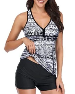 V Neck Swimsuit Tummy Control Bottom & Racerback Top For Women-Black Tribal 7 V Neck Swimsuit Tummy Control Bottom & Racerback Top For Women-Black Tribal -Bikini Beach Shop 51l2W9DM 3L ed431407 a06b 490b 83ac f7d25a6b9bd4