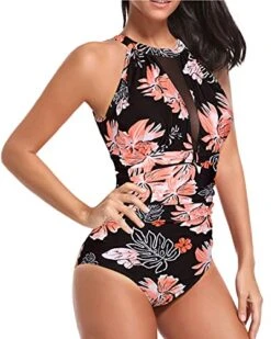 Elegant High Neck Women's Monokini Swimsuit-Black Orange Floral 7 Elegant High Neck Women's Monokini Swimsuit-Black Orange Floral -Bikini Beach Shop 51lwBHC0yRL aceea6ee 5184 434f 9478 976345251990