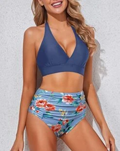 Tummy Control Push Up Halter Bikini Set For Women High Waisted Two Piece Swimsuits 6 Tummy Control Push Up Halter Bikini Set For Women High Waisted Two Piece Swimsuits -Bikini Beach Shop 51qyEGdOx2L