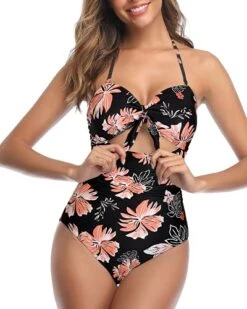 Stylish Cutout Retro High Waist Swimsuits-Black Orange Floral -Bikini Beach Shop 51svXPDaghS 1ce16385 afb6 4c3c 8dc9 9109ce9b0ad5
